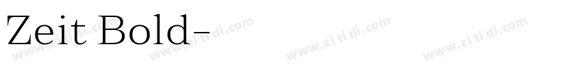 Zeit Bold字体转换
